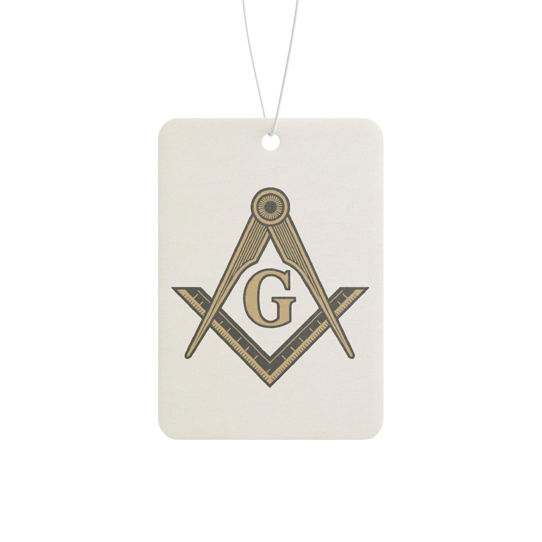 Master Mason Blue Lodge Car Air Freshener - Fresh Scent with Square & Compass G Emblem - Bricks Masons