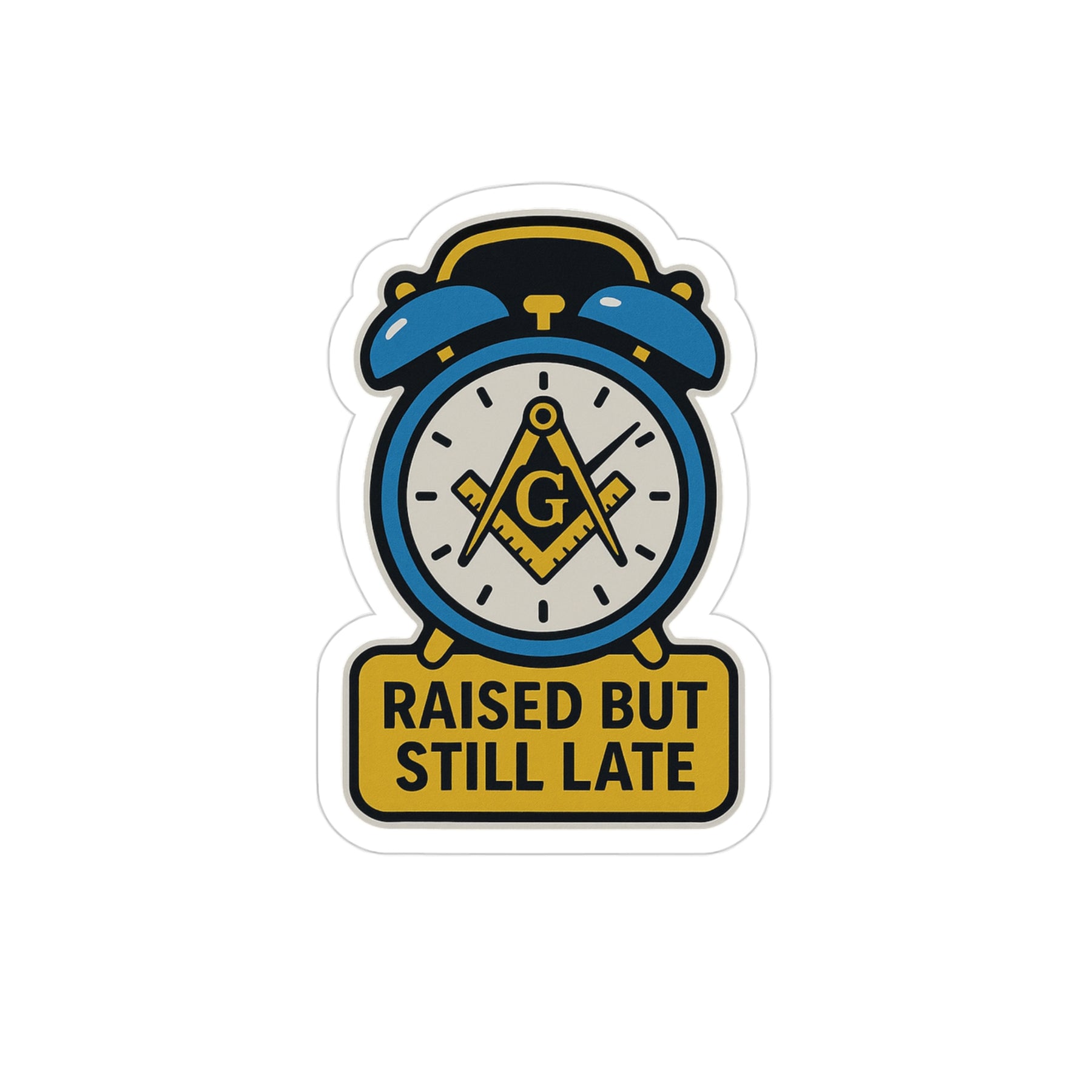 Master Mason Blue Lodge Sticker Decal - Outdoor Die-Cut - Bricks Masons