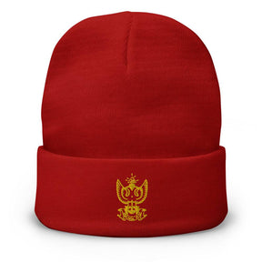 33rd Degree Scottish Rite Beanie - Wings Up Golden Embroidery - Bricks Masons
