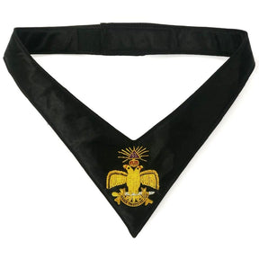 33rd Degree Scottish Rite Collarette - Wings Down Black Ribbon - Bricks Masons