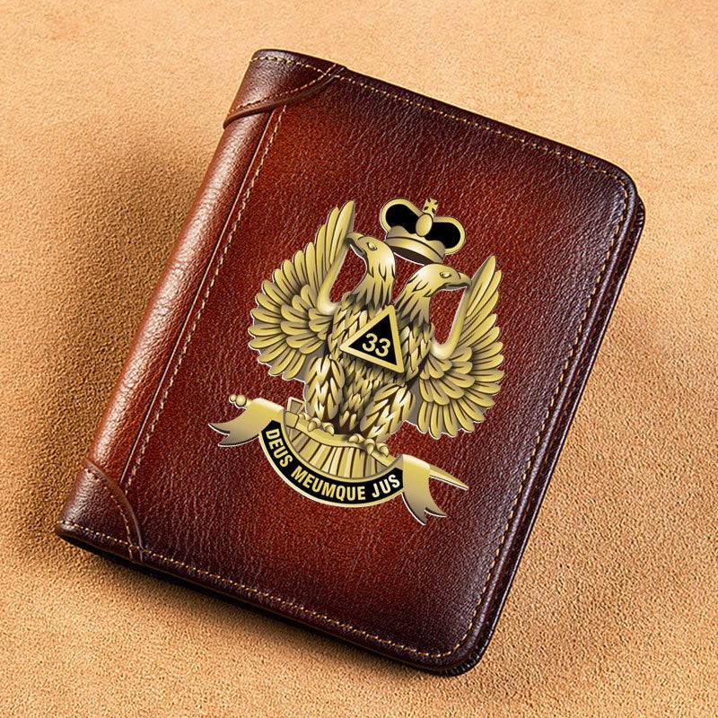33rd Degree Scottish Rite Wallet - Brown - Bricks Masons