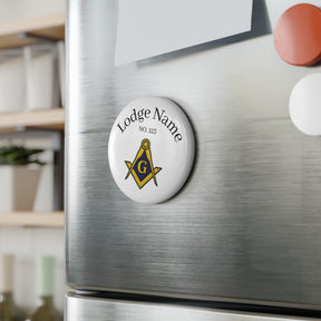 Master Mason Blue Lodge Magnet - Decorative Refrigerator Custom - Bricks Masons