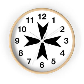 Order Of Malta Commandery Clock - Wooden Frame