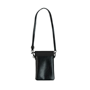 Widows Sons Cell Phone Wallet - Black Microfiber Leather With Adjustable Strap - Bricks Masons