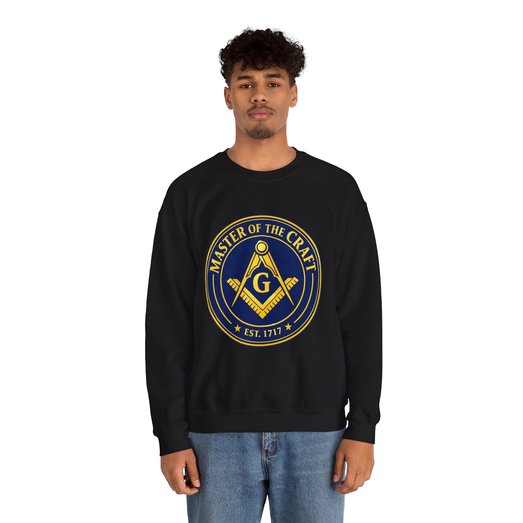 Master Mason Blue Lodge Sweatshirt - Square & Compasses with G Master of The Craft - Bricks Masons