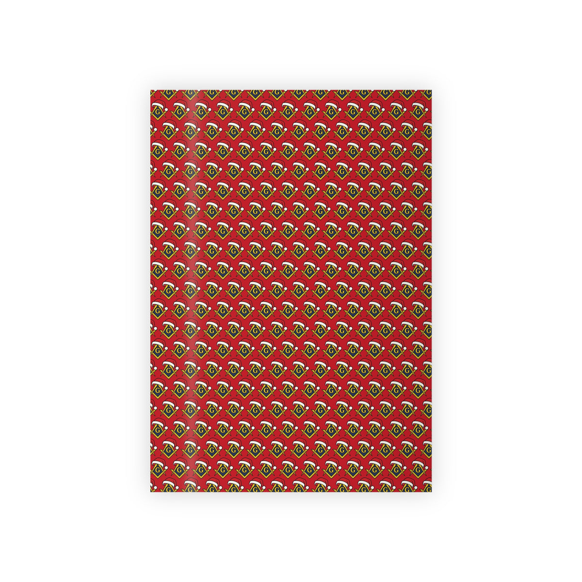 Master Mason Blue Lodge Wrapping Paper - Square & Compass G Christmas Wrap - Bricks Masons