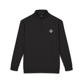 Order Of Malta Sweatshirt - Embroidered White Maltese Cross - Bricks Masons