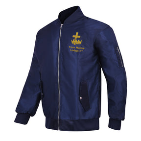 Knights Templar Commandery Jacket - Blue Color With Gold Embroidery - Bricks Masons