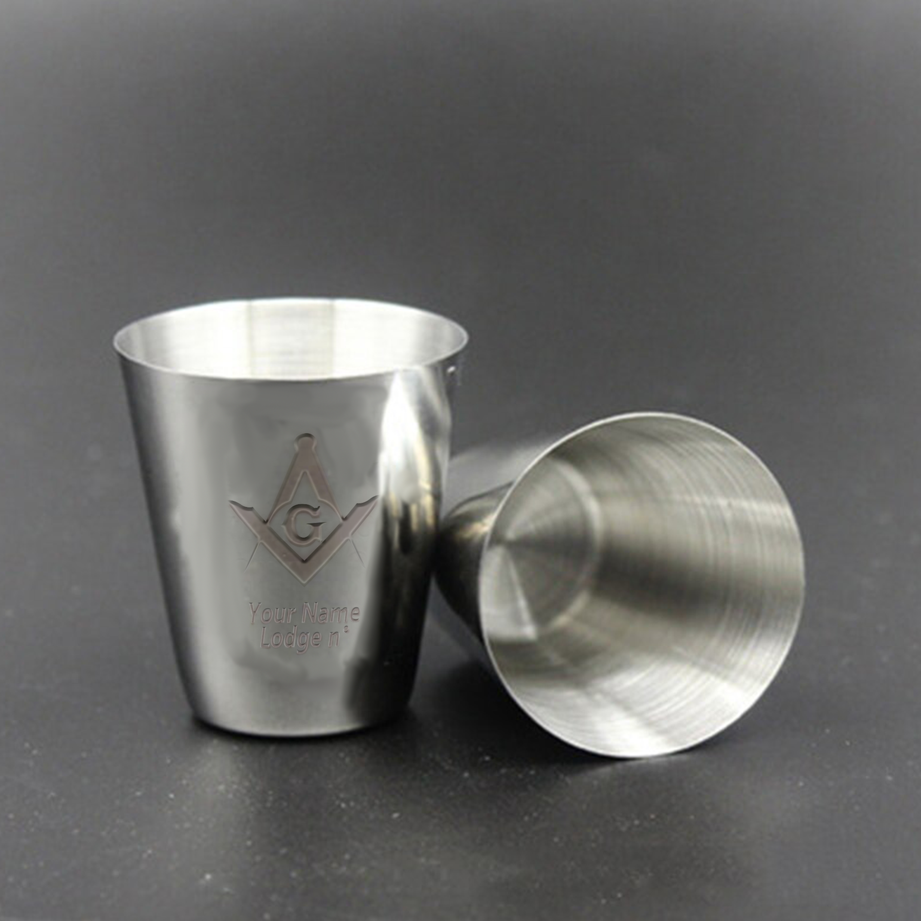 Master Mason Blue Lodge Cups - Stainless Steel