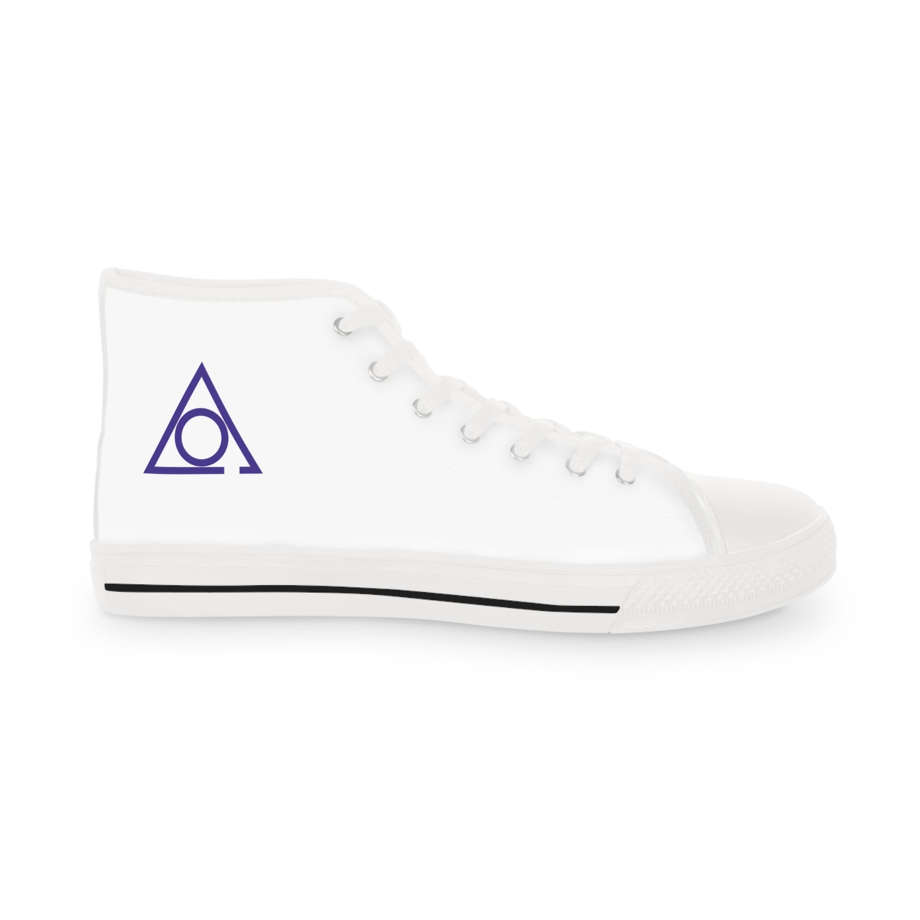 LOCOP Sneaker - High Top Black & White Purple Emblem - Bricks Masons