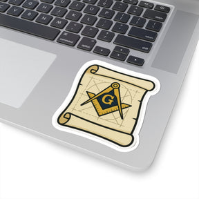 Master Mason Blue Lodge Sticker Decal - Kiss-Cut Colorful - Bricks Masons