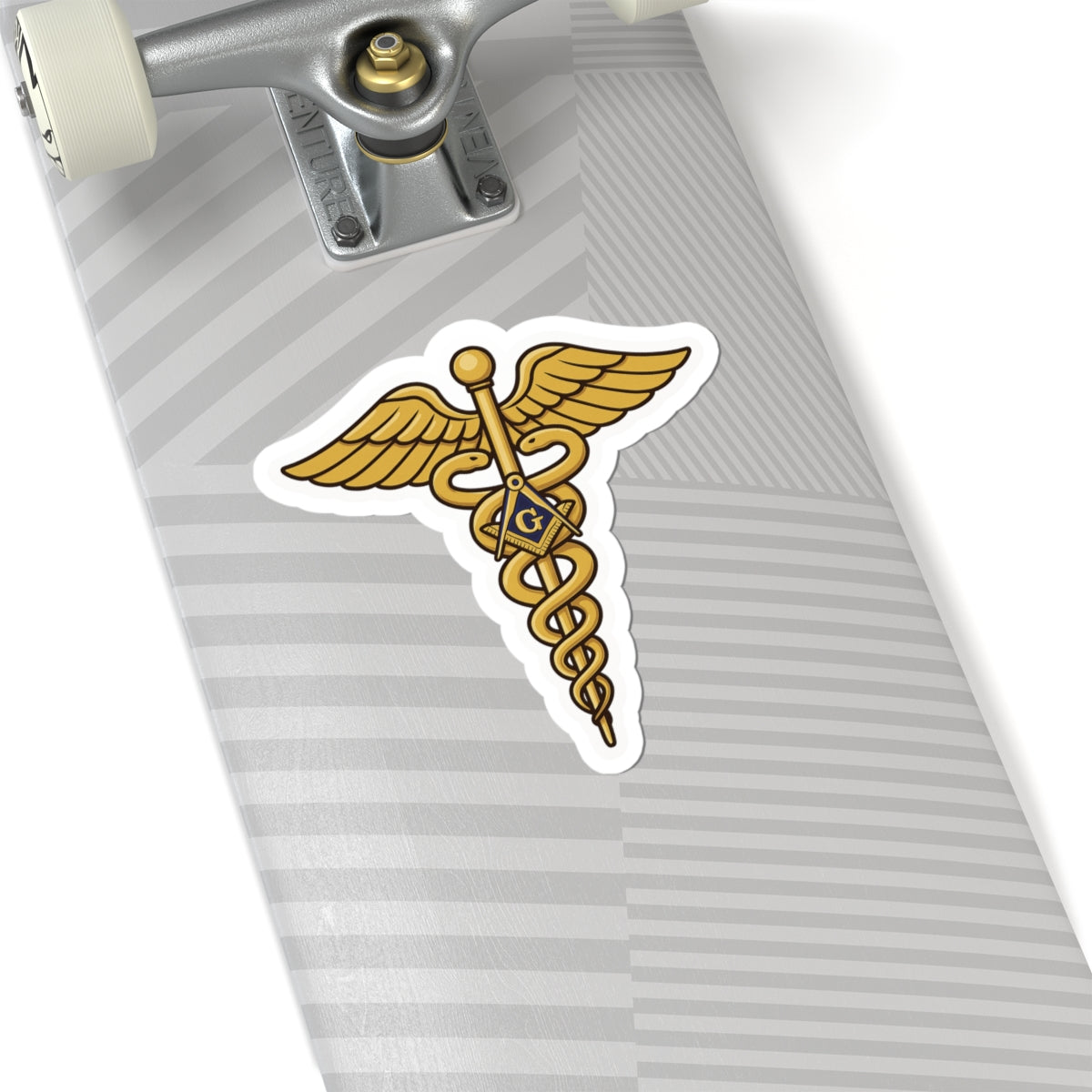 Master Mason Blue Lodge Sticker Decal - Kiss-Cut Gold Medical Doctor - Bricks Masons