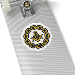 Master Mason Blue Lodge Sticker Decal - Kiss-Cut Colorful - Bricks Masons