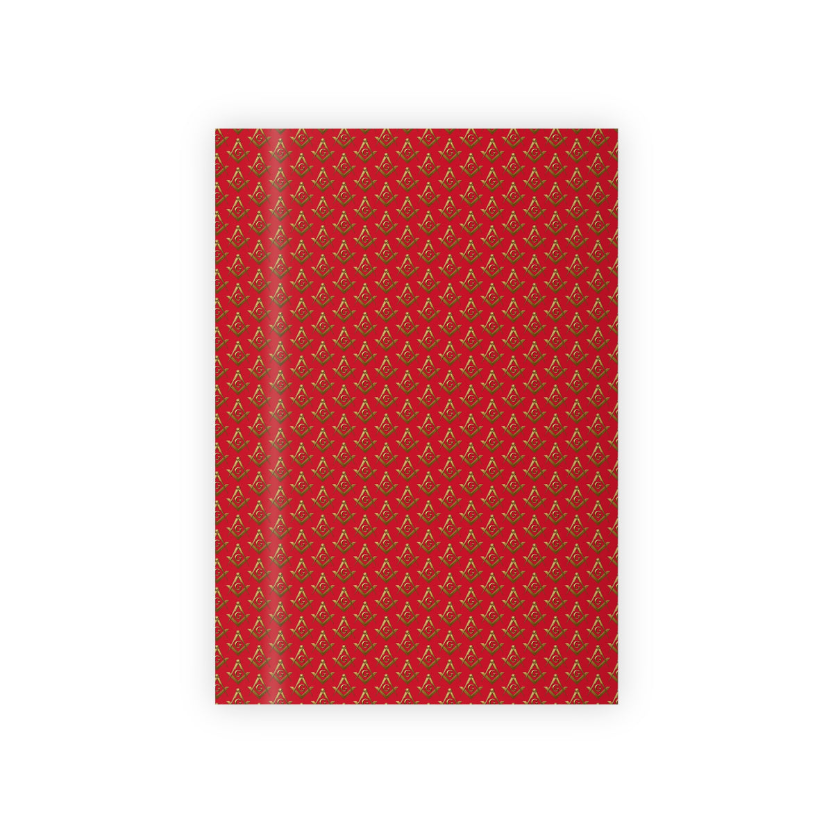 Master Mason Blue Lodge Wrapping Paper - Square & Compass G Christmas Edition - Bricks Masons