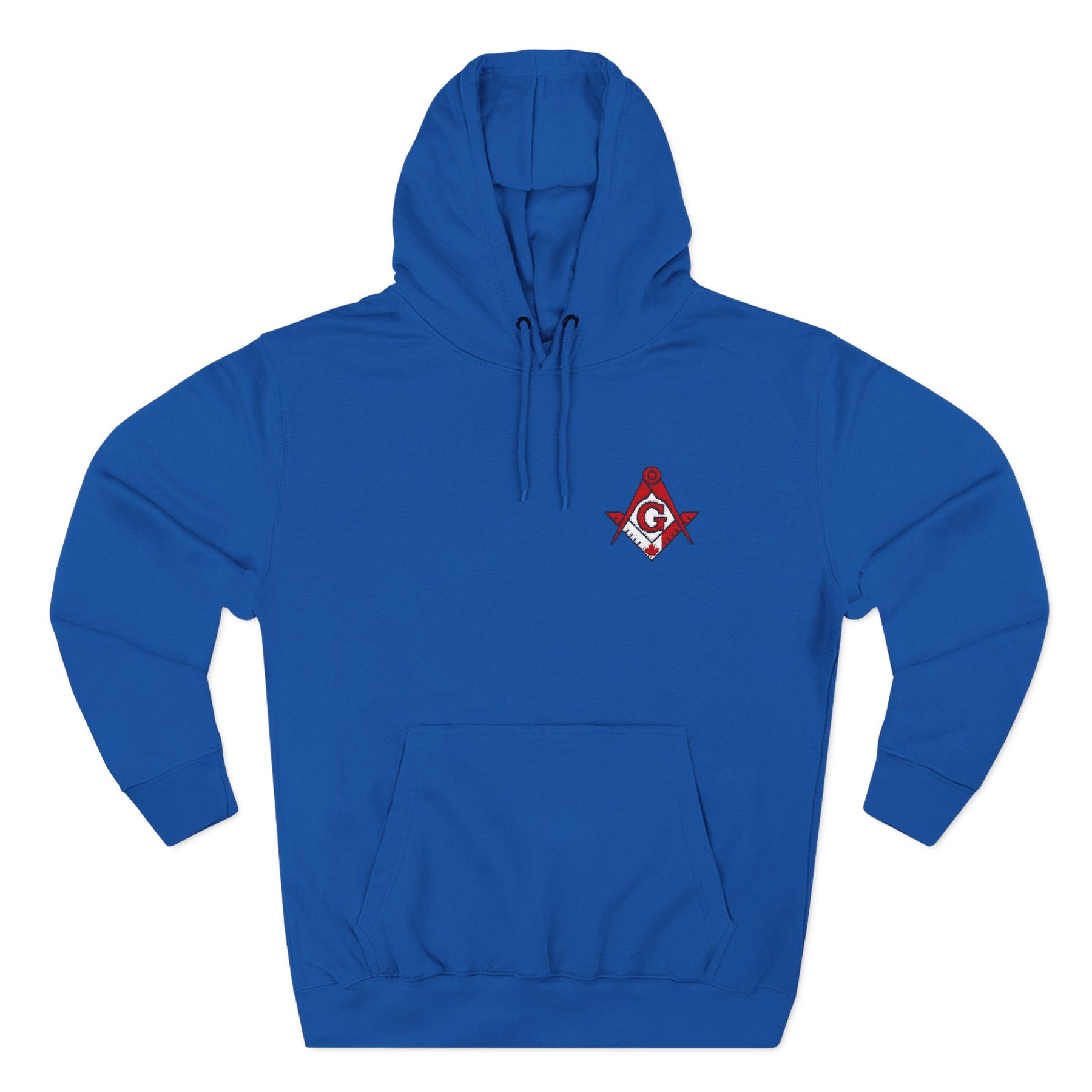Master Mason Blue Lodge Canada Jurisdiction Hoodie - Embroidered Front Badge - Bricks Masons