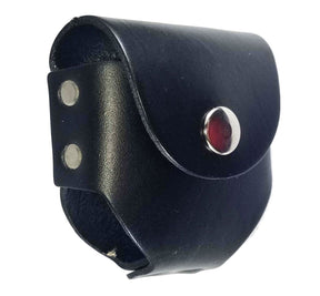OES Snuff Can Holder - Genuine Leather & Belt Loop With Rivets