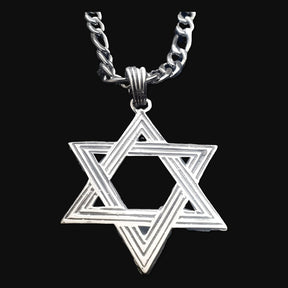 Star of David Alphabet Pendant in Silver 3.5 cm 6 g Art 500 - Bricks Masons