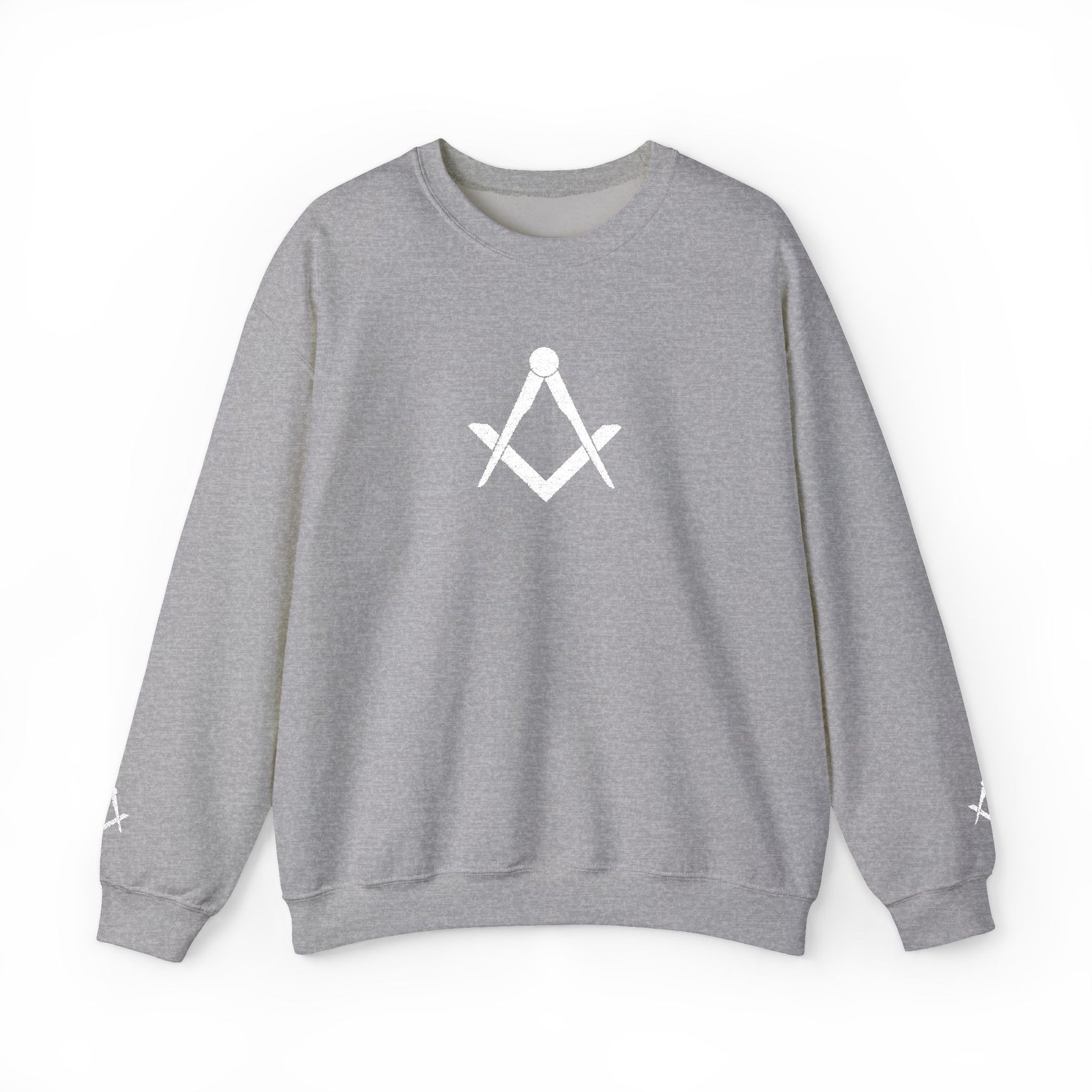 Master Mason Blue Lodge Sweatshirt - Crewneck Square & Compass Embroidery - Bricks Masons