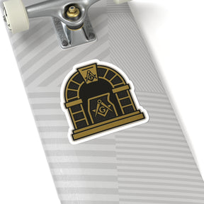 Master Mason Blue Lodge Sticker Decal - Kiss-Cut Colorful - Bricks Masons