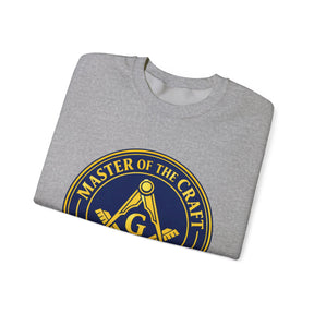 Master Mason Blue Lodge Sweatshirt - Square & Compasses with G Master of The Craft - Bricks Masons