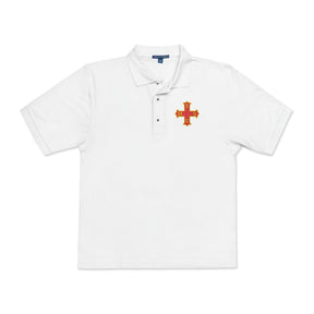 Red Cross of Constantine Polo Shirt - Embroidered Emblem Various Colors - Bricks Masons
