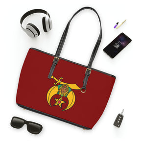 Daughters of Sphinx Handbag - Maroon PU Leather With Ample Interior - Bricks Masons