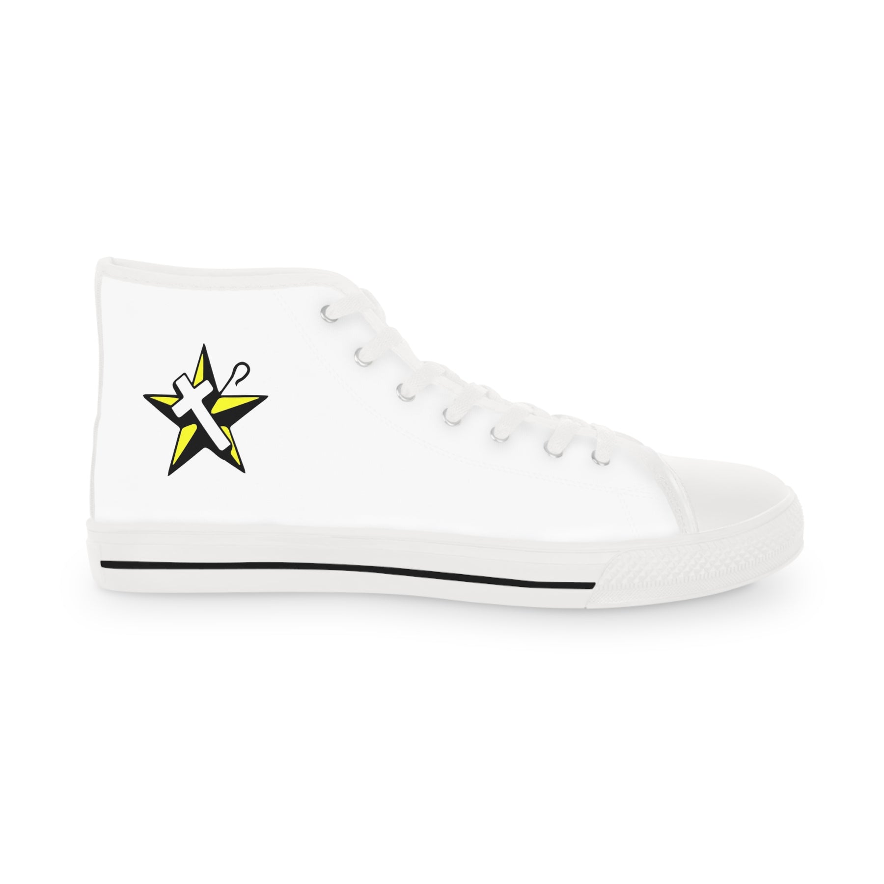 The Order of the White Shrine of Jerusalem Sneaker - High Top Black & White - Bricks Masons