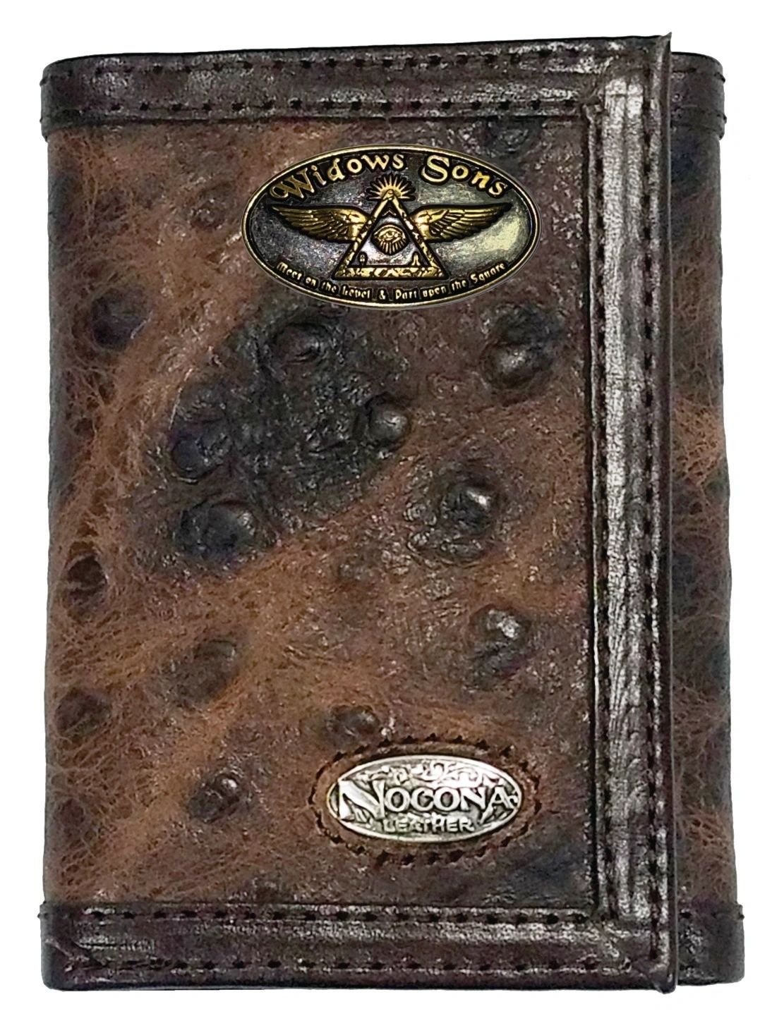 Widows Sons Wallet - Brown Ostrich Print