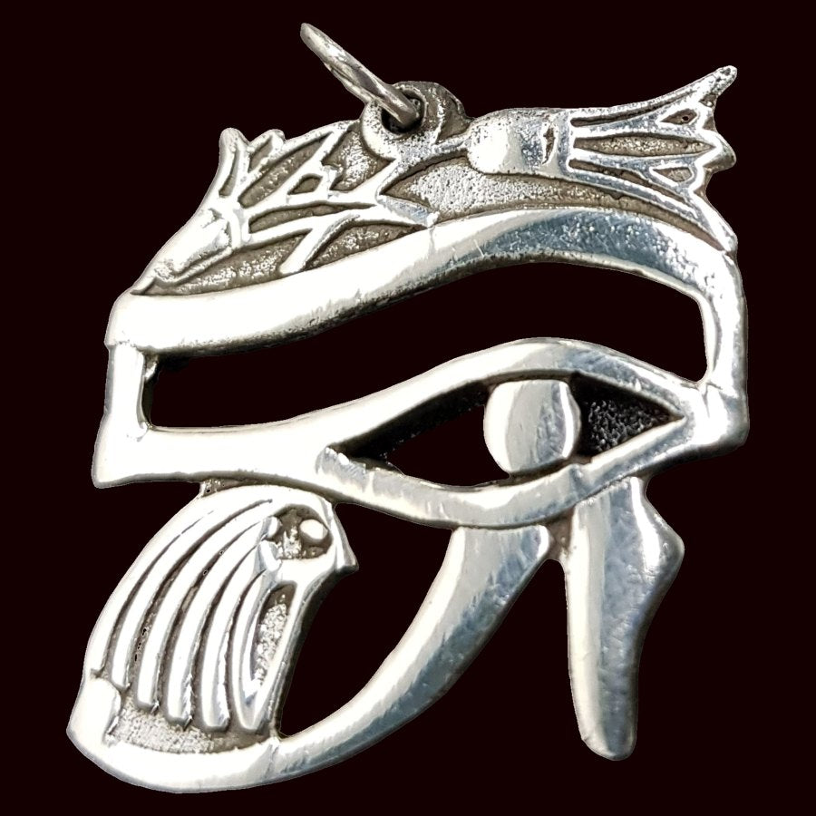 Egyptian Eye of Horus Pendant in Silver 3 cm 6 g Art 609 - Bricks Masons