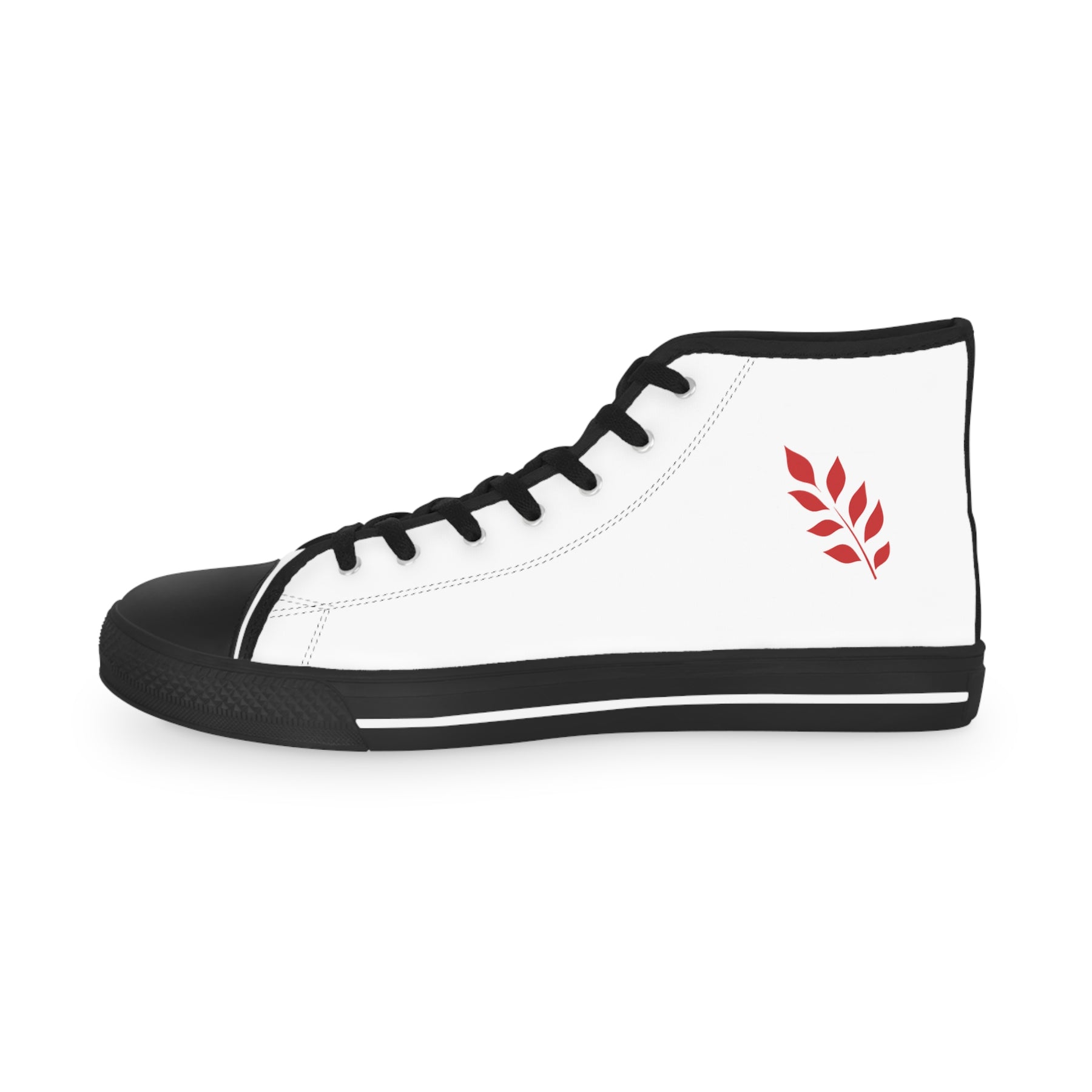 Red Branch of Eri Sneaker - High Top Black & White Red Branch - Bricks Masons