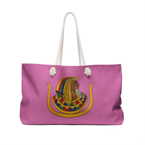 DOI Travel Bag - Pink Spun Polyester With Rope Handles - Bricks Masons