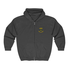 Rose of Seven Seals Hoodie - Zip Up Jacket Chest and Back Embroidery - Bricks Masons