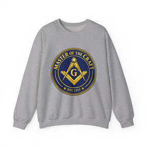 Master Mason Blue Lodge Sweatshirt - Square & Compasses with G Master of The Craft - Bricks Masons