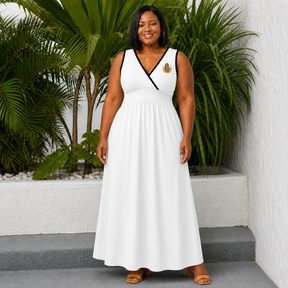 DOI Dress - V Neck Sleeveless with Goddess Emblem - Bricks Masons