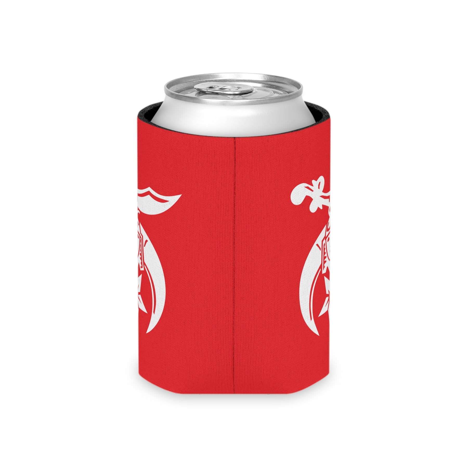 Shriners Can Cooler - Red Polyester Exterior - Bricks Masons