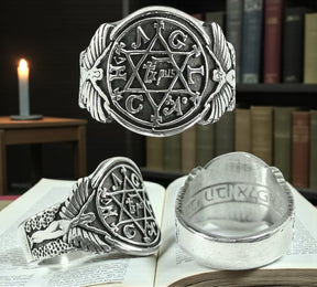 King Solomon's Signet Ring in Silver 1.8 cm 12 g Art 746 - Bricks Masons