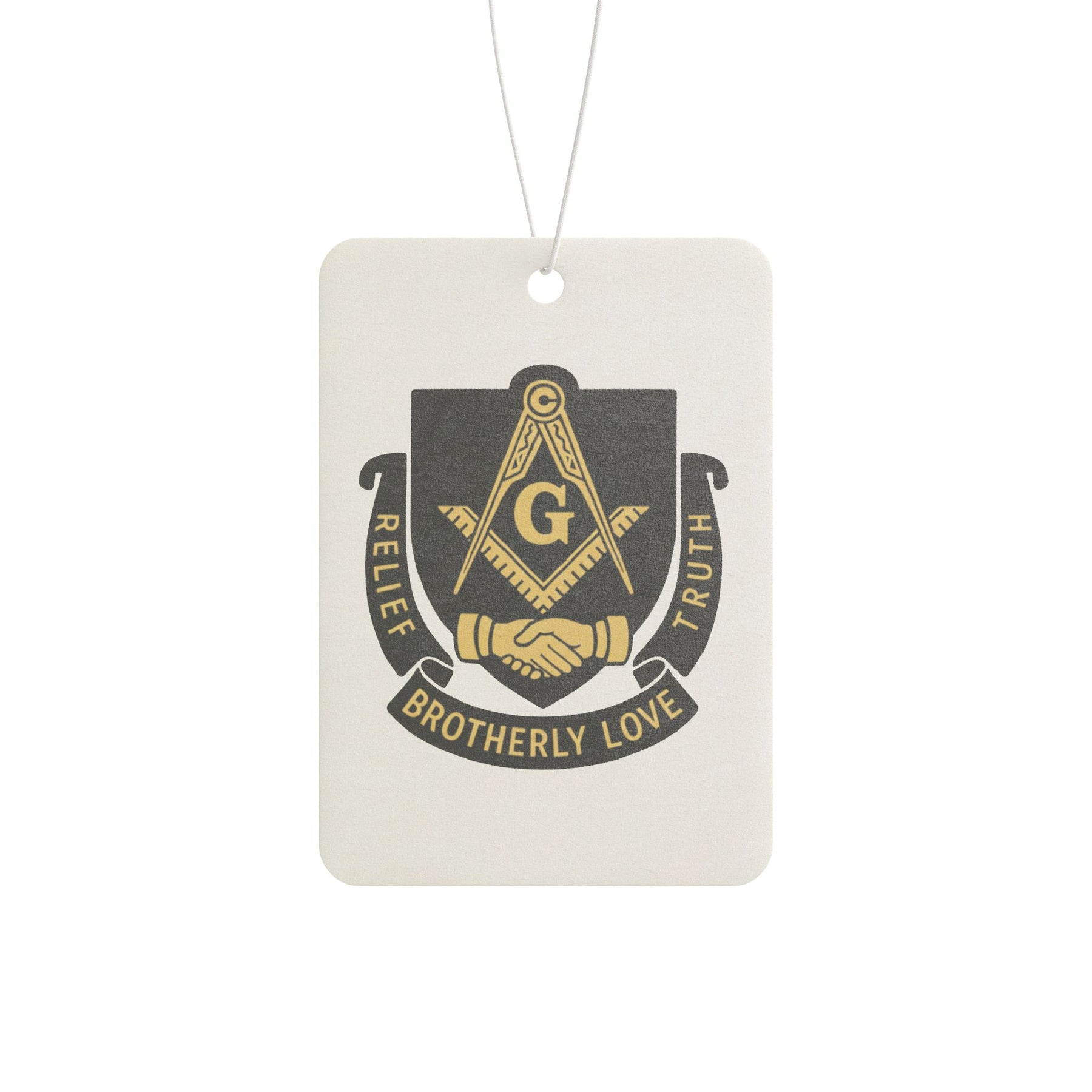 Master Mason Blue Lodge Car Air Freshener - Relief Brotherly Love Truth - Bricks Masons
