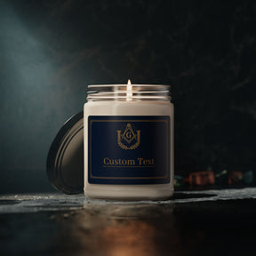 Master Mason Blue Lodge Candle - S&C with G and Pillars Christmas Customized - Bricks Masons
