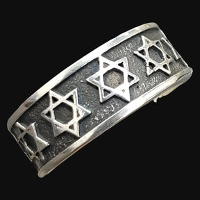 Star of David Ring in Silver 8gr Wide 0.8cm Art 765 - Bricks Masons