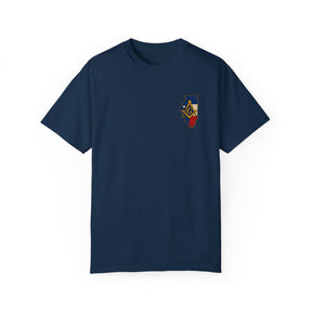 Master Mason Blue Lodge T-Shirt - Garment-Dyed Illinois Mason - Bricks Masons