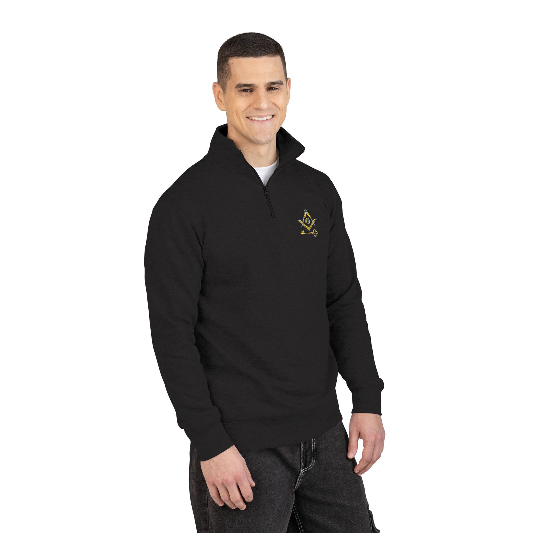 International Masons Sweatshirt - Embroidered Square & Compass G with Key - Bricks Masons