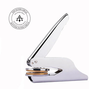 Royal & Select Masters Pocket Seal Press - Silver Color With Customizable Stamp - Bricks Masons