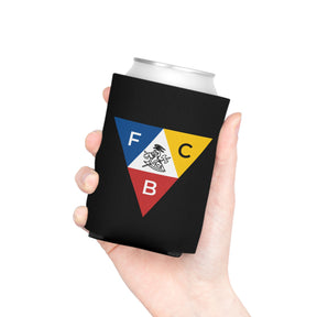 Knights of Pythias Can Cooler - Black Polyester Exterior - Bricks Masons