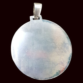Wiccan pendant Sixth Pentacle consecrated to Mars in Silver 3 cm 12 g 44 Seals of Solomon Art 796 - Bricks Masons