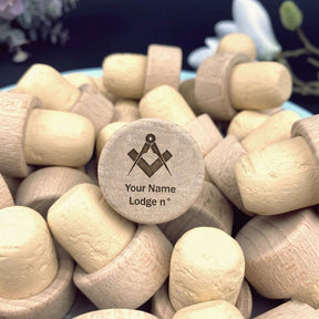 Master Mason Blue Lodge Bottle Stopper - Laser Customization - Bricks Masons