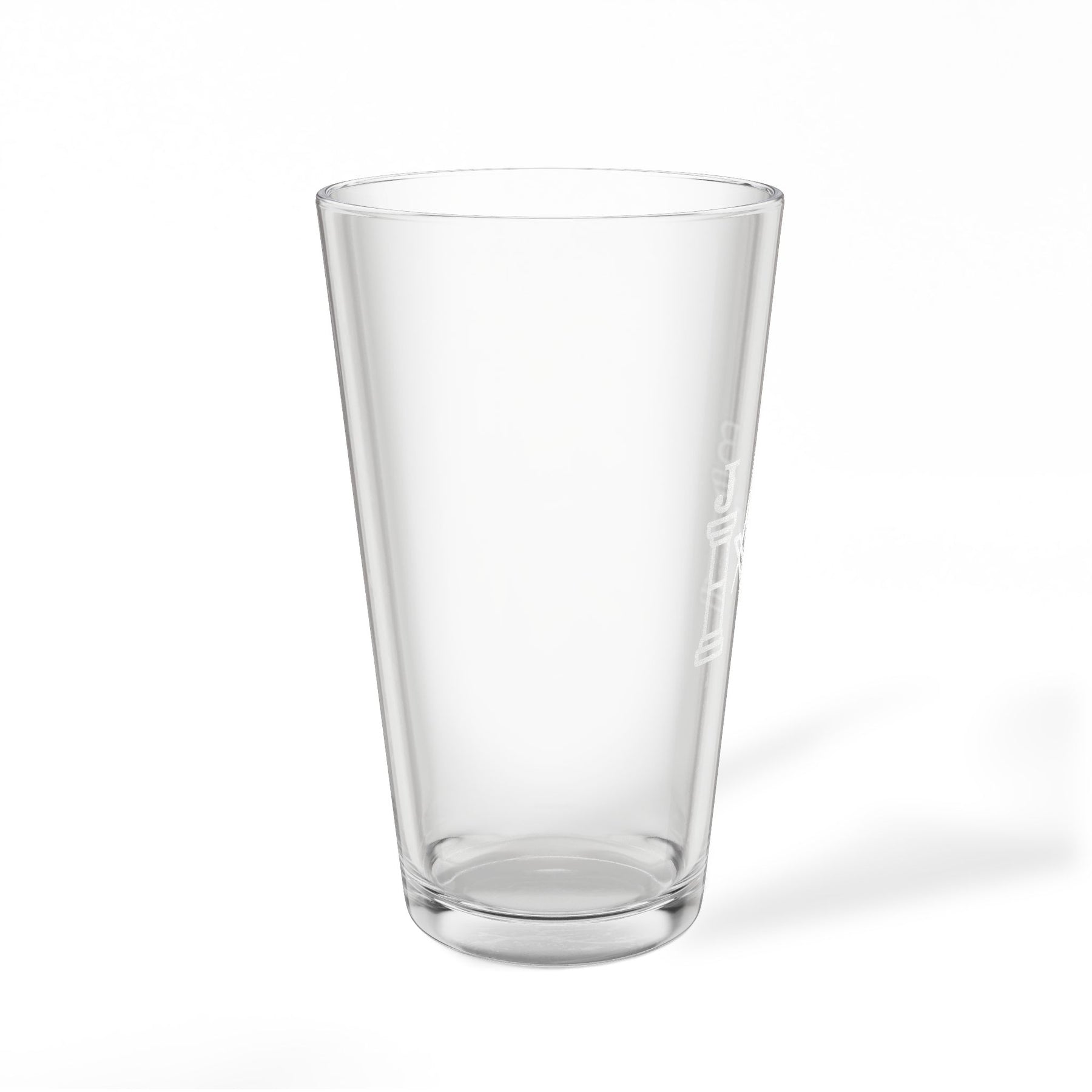 Vaso de pinta de la Logia Azul de Maestro Masón - Escuadra y Compás G con pilares J y B