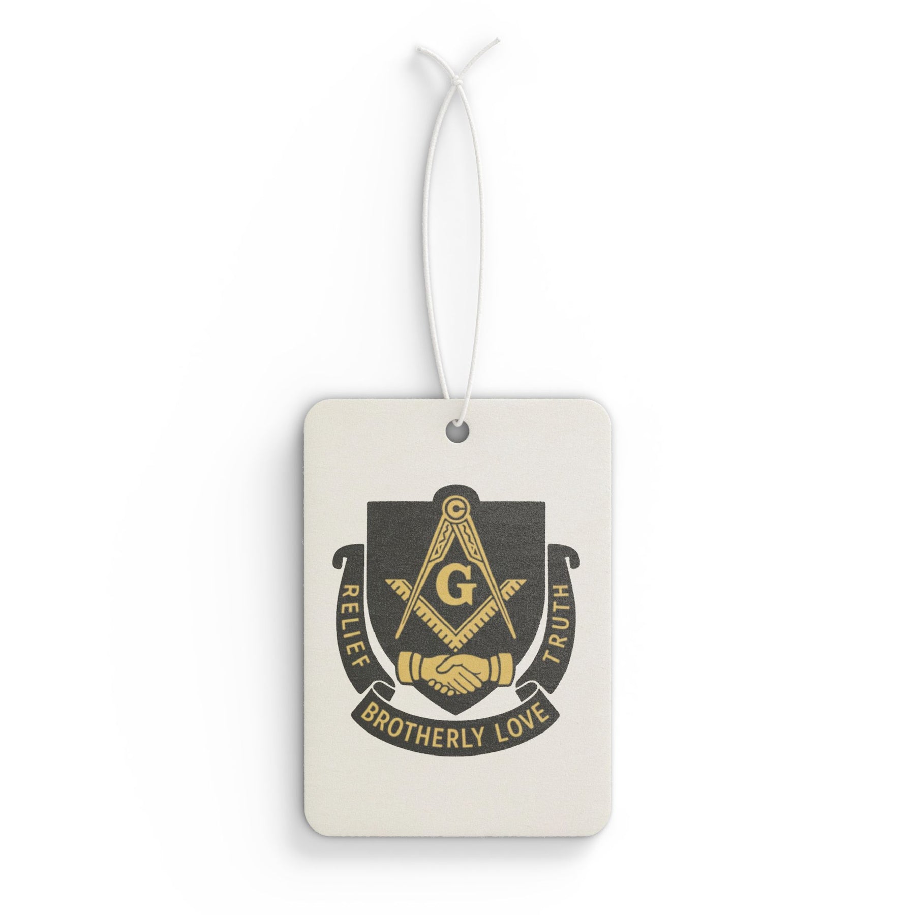 Master Mason Blue Lodge Car Air Freshener - Relief Brotherly Love Truth - Bricks Masons