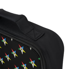 OES Lunch Bag - Black With Colorful Stars Fully Insulated - Bricks Masons