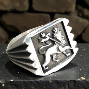 Bob Marley Rastafari Ring Silver 1.7 x 1.5 cm 11 g Art 823 - Bricks Masons
