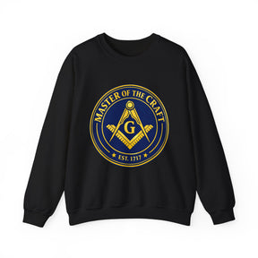 Master Mason Blue Lodge Sweatshirt - Square & Compasses with G Master of The Craft - Bricks Masons